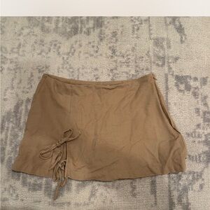 Elegant Tan Women's Linen Skort